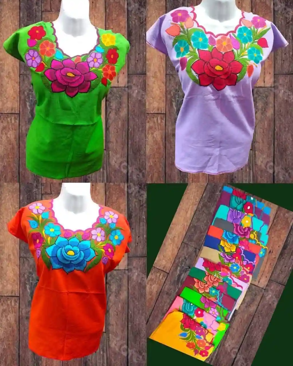 Blusa artesanal de manta con bordado