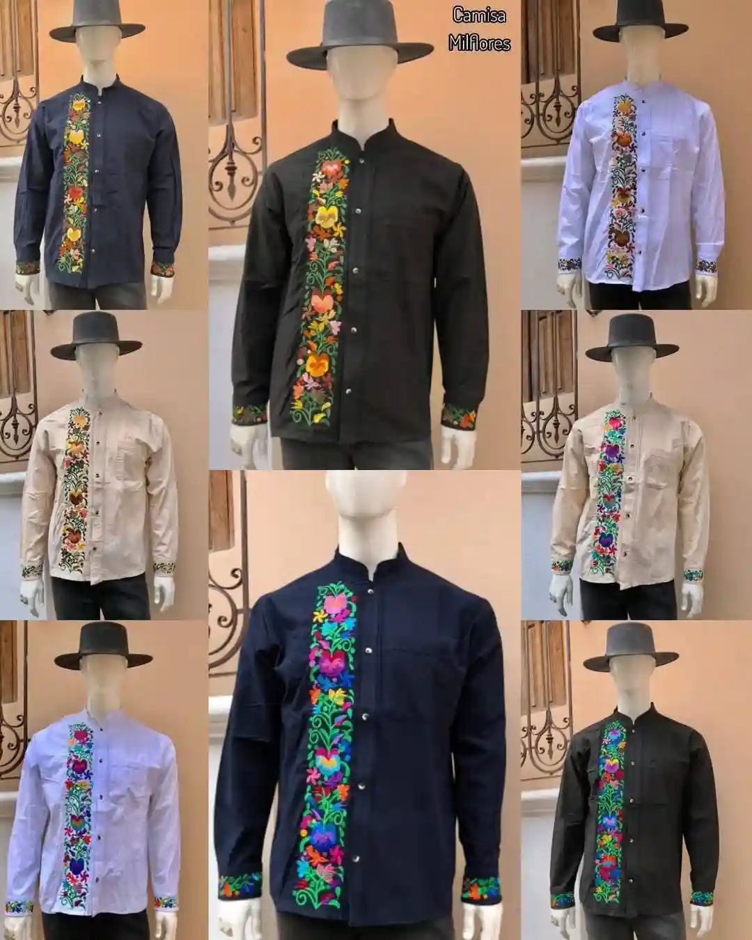 Guayabera artesanal con bordado