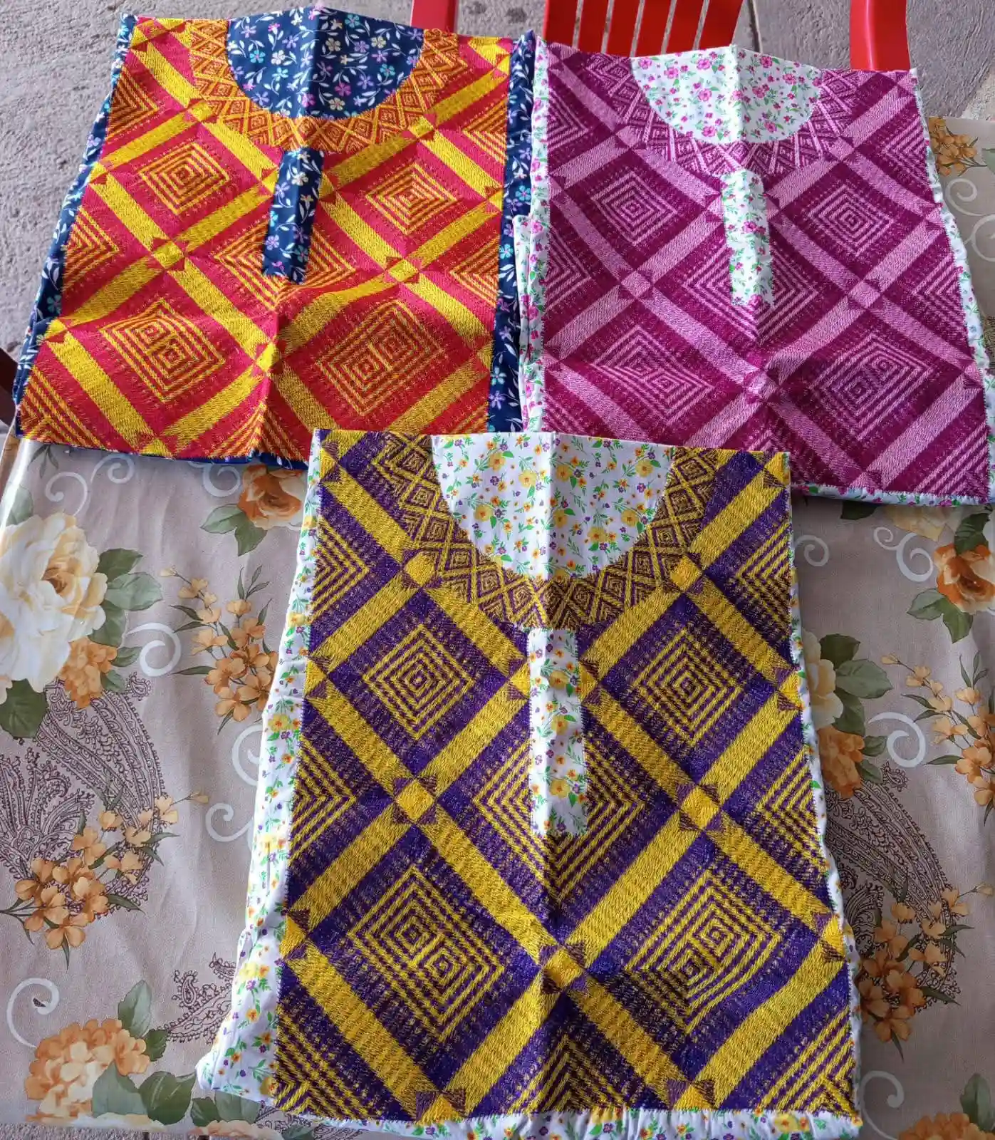 Lienzo doble vista artesanal para huipil